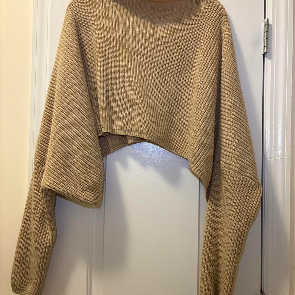 Cozy Tan Knit Sweater